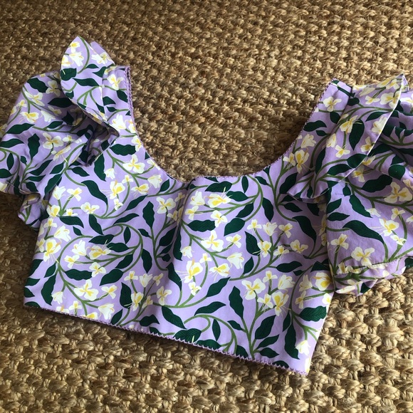 New: Agua by Agua Bendita Nova Lila Top. Size Large - Picture 2 of 16